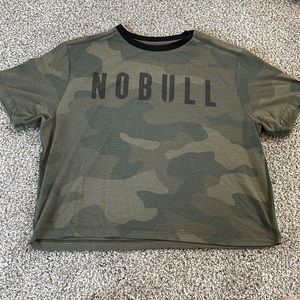 NOBULL Boxy Tee, Size M, Green Camo and Black